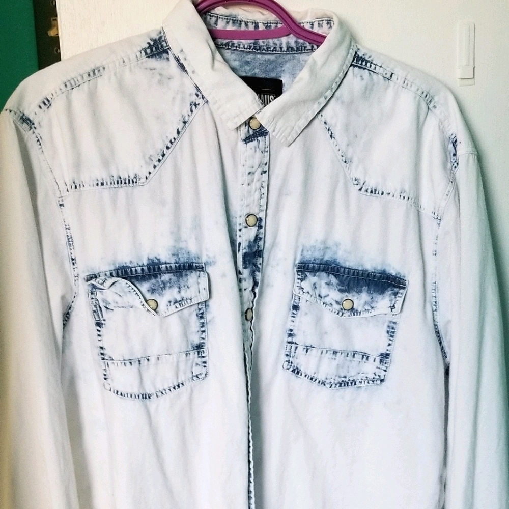 Men's denim flannel